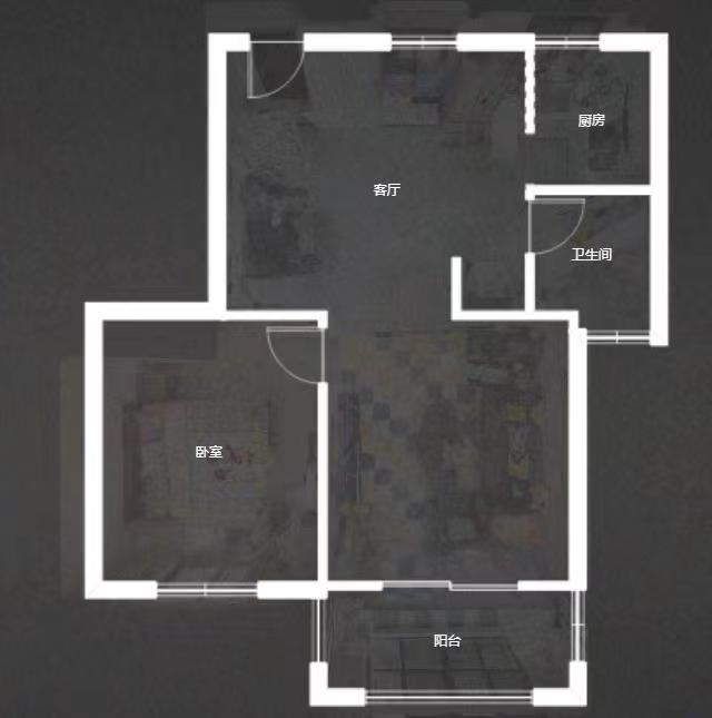 龙田花苑二期 2室1厅1卫 69.6m&sup2;