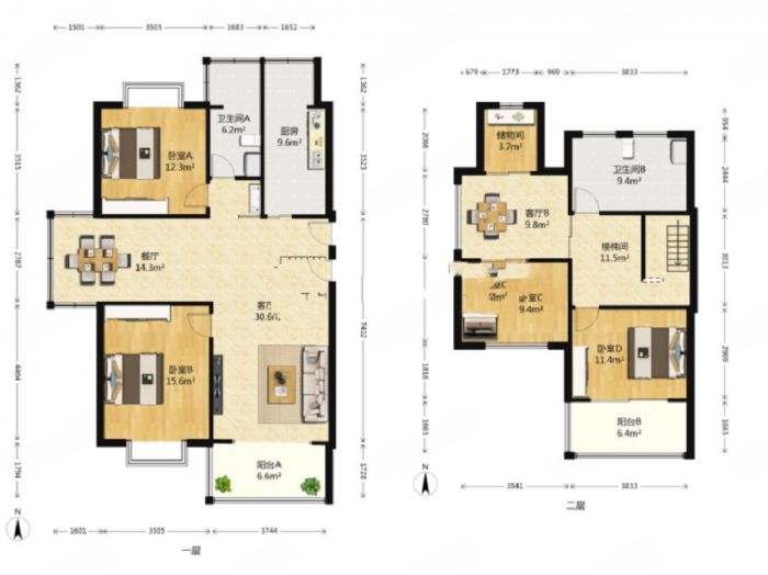 苏建花园城 4室2厅2卫 158.68m&sup2;