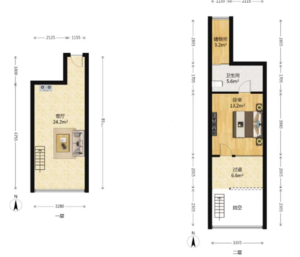 奥特莱斯 1室1厅1卫 40m&sup2;