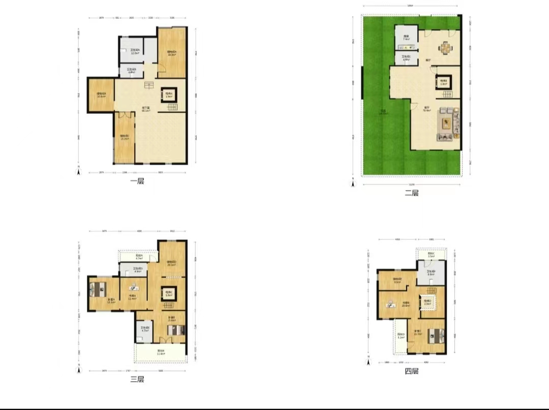金河名人世家 4室2厅3卫 309.00m&sup2;