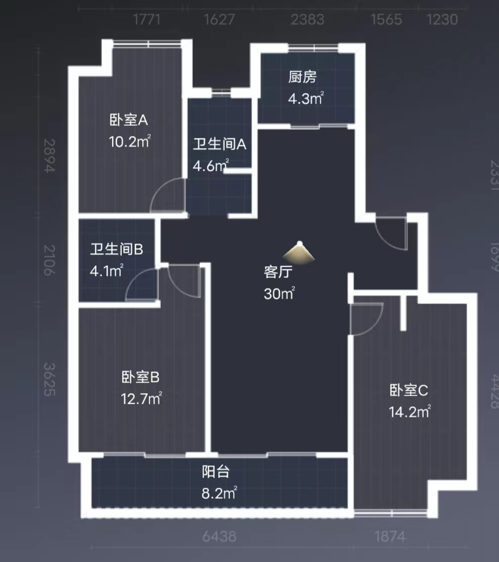 绿城桂语江南 3室2厅2卫 109m&sup2;