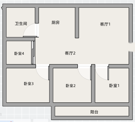 城山家园 4室2厅1卫 144m&sup2;