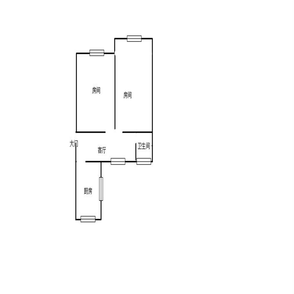 汇园 2室1厅1卫 60.16m&sup2;