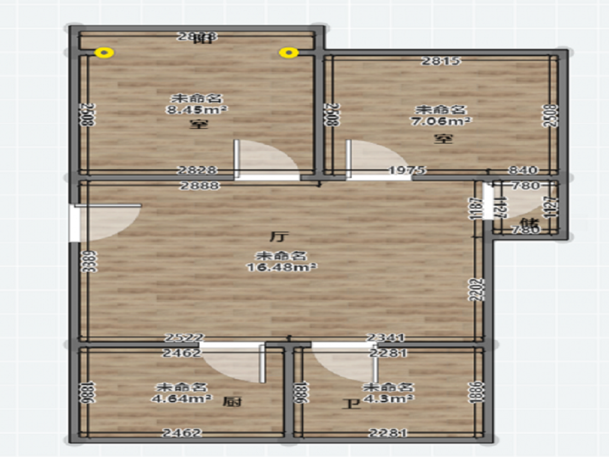 南川园 2室1厅1卫 66.14m&sup2;