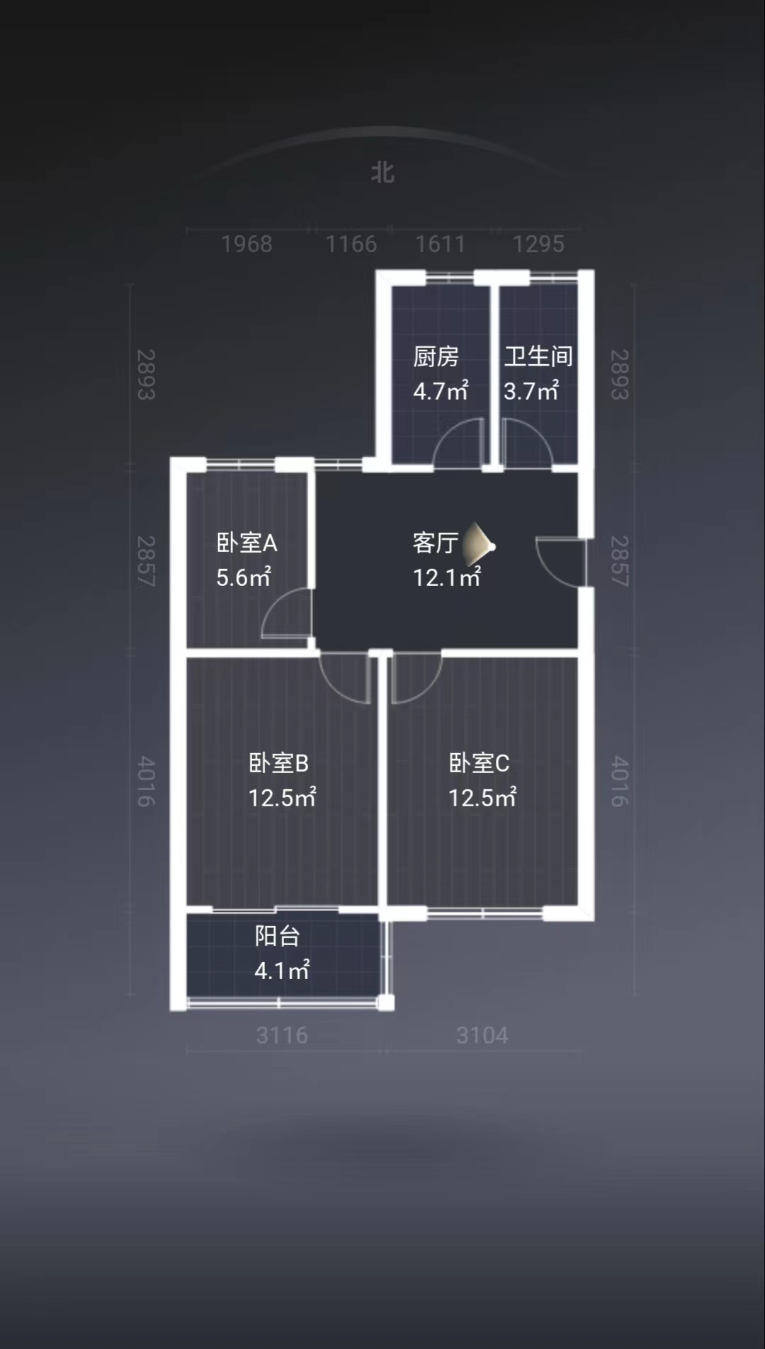 万象北园 3室1厅1卫 70m&sup2;