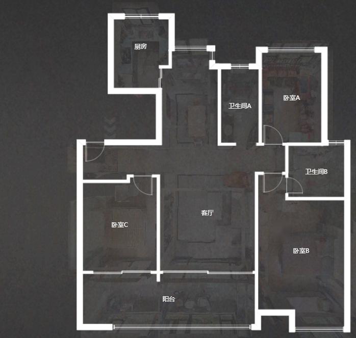 远创樾府 3室2厅2卫 121.00m&sup2;