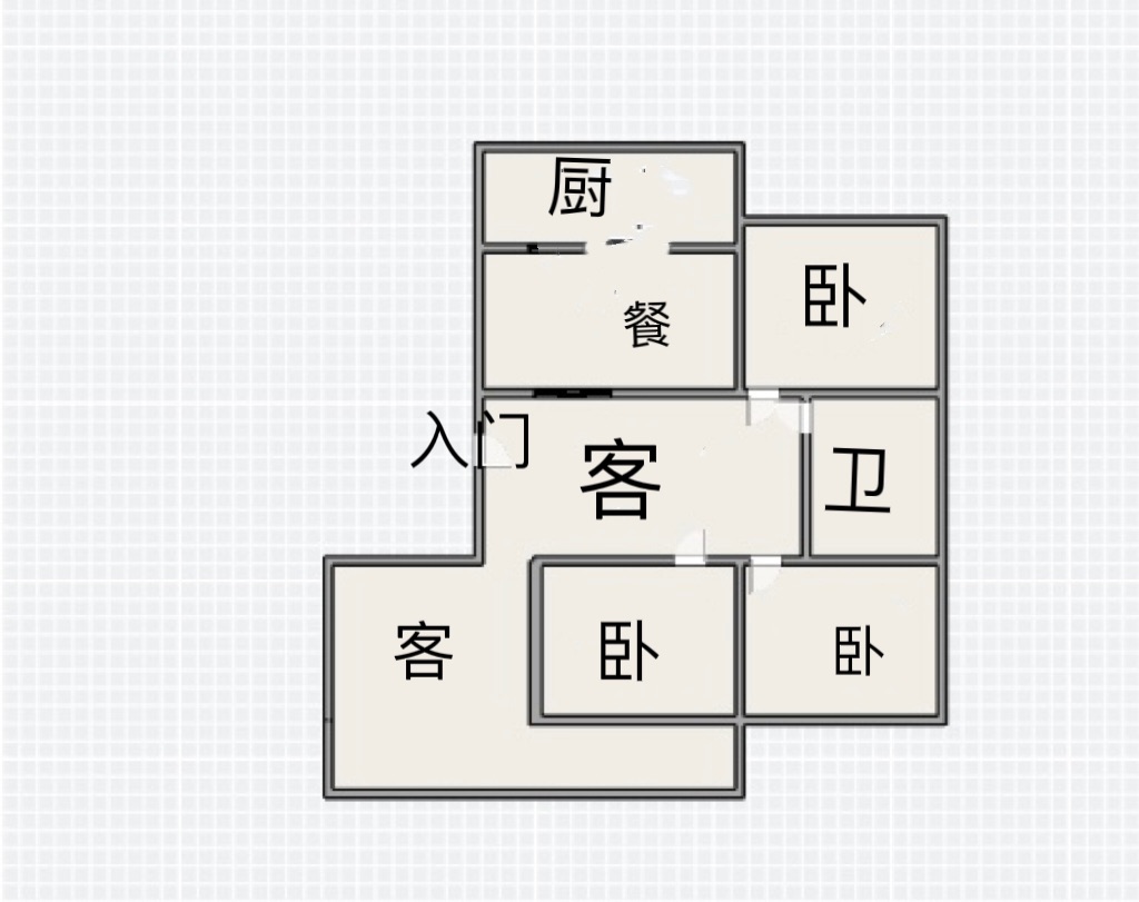 紫竹苑 3室2厅1卫 124.00m&sup2;