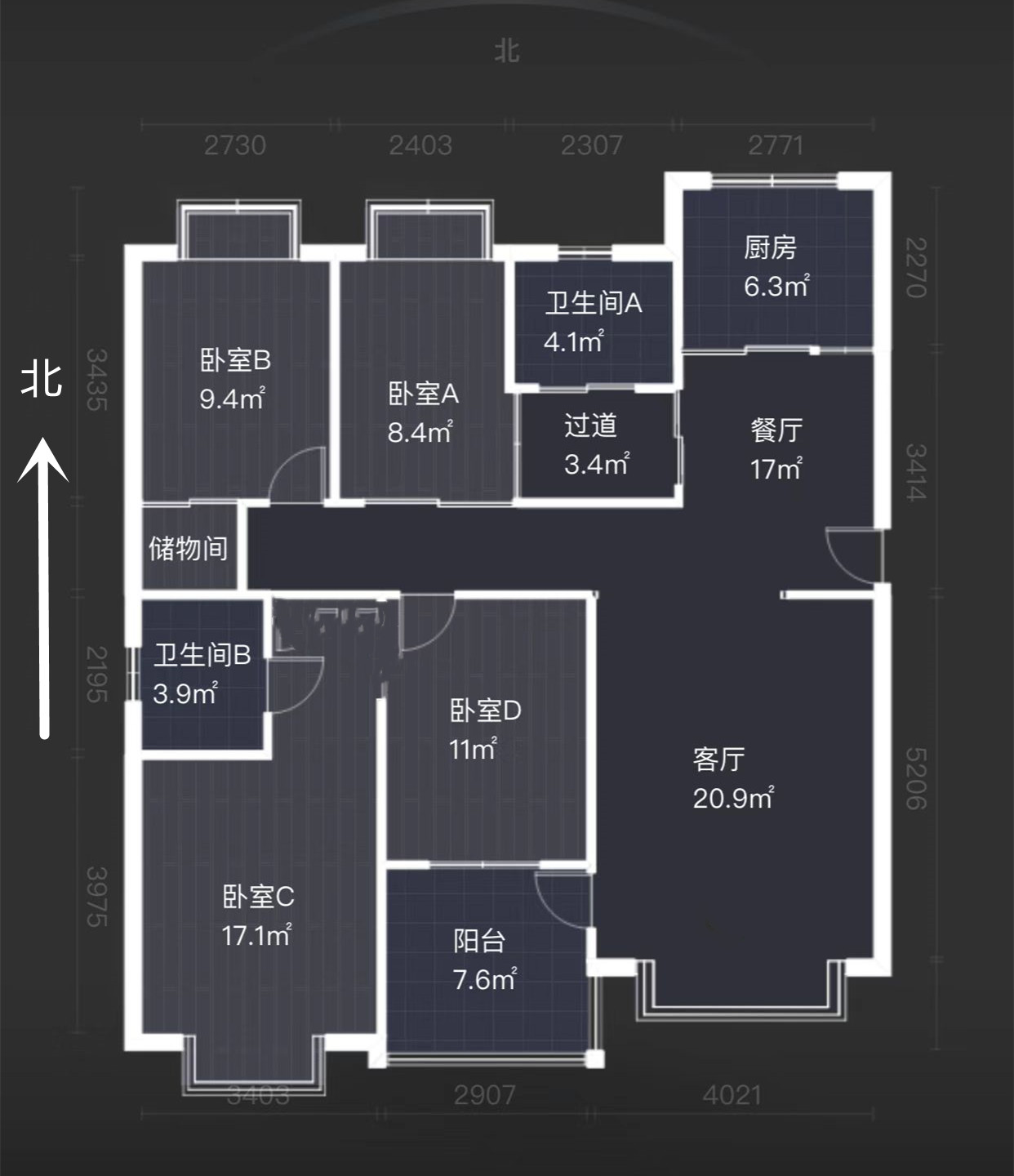 都市华城 4室2厅2卫 139.74m&sup2;