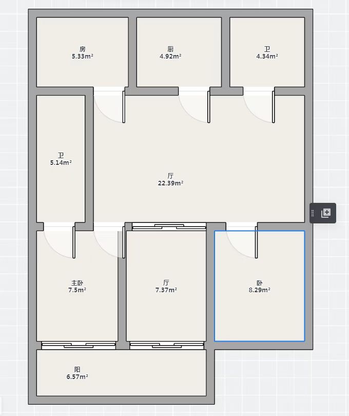 北濠山庄 3室2厅2卫 140m&sup2;