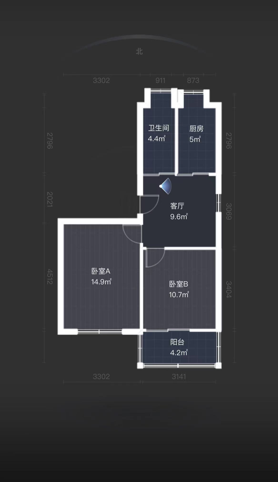 虹桥新村(朝霞路) 2室1厅1卫 68.50m&sup2;
