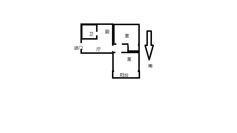 青年中路9号 2室1厅1卫 57.18m&sup2;