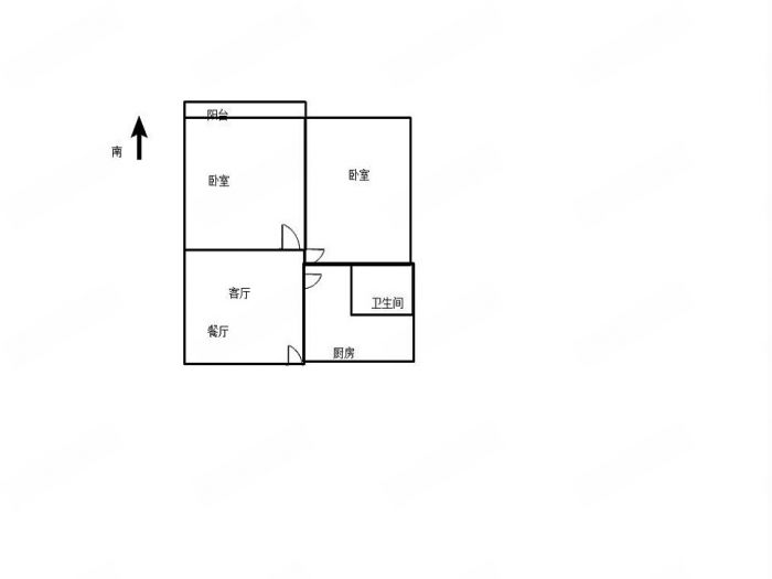 青年路新村 2室1厅1卫 53m&sup2;