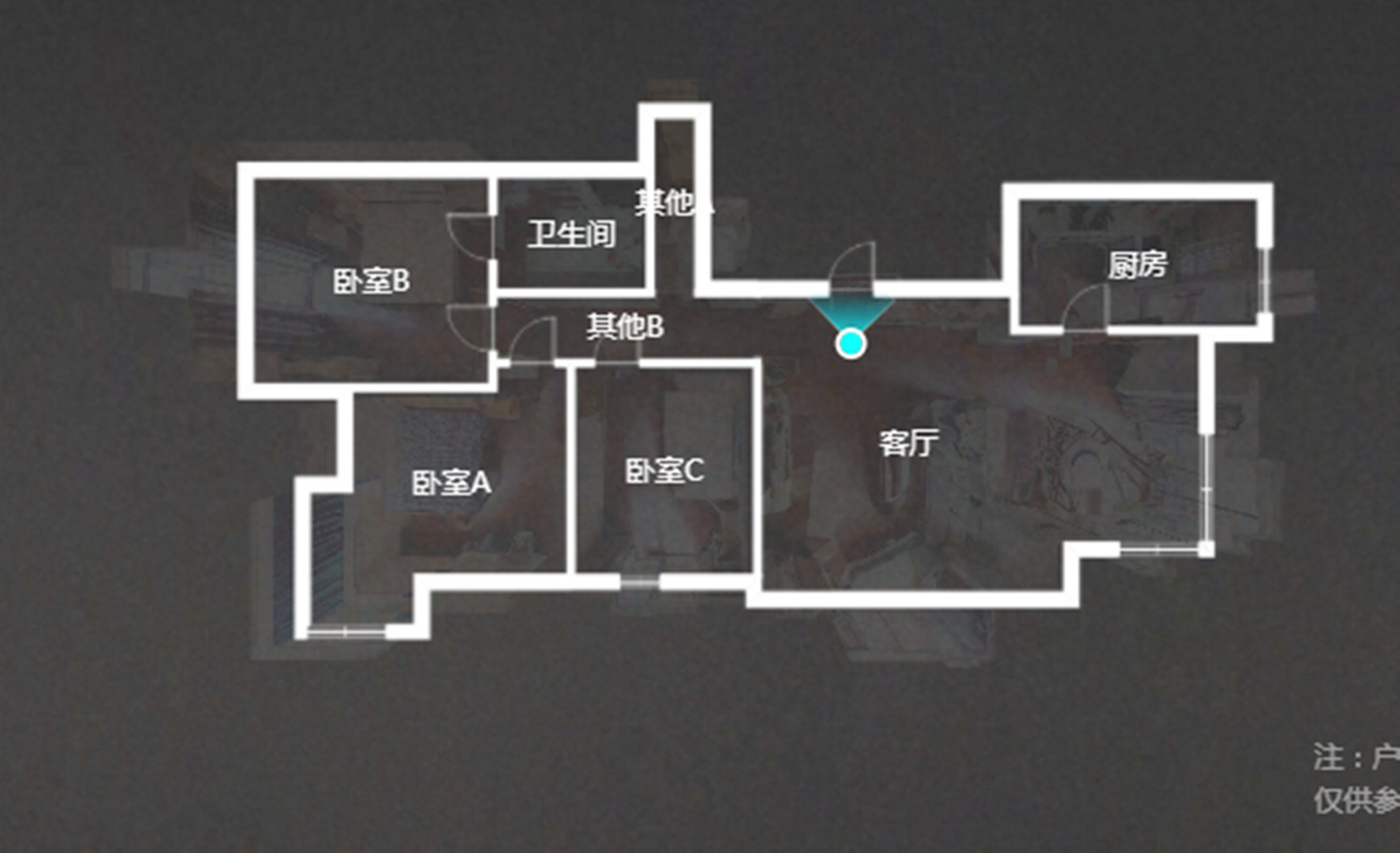 优山美地花园北区 3室2厅2卫 142m&sup2;