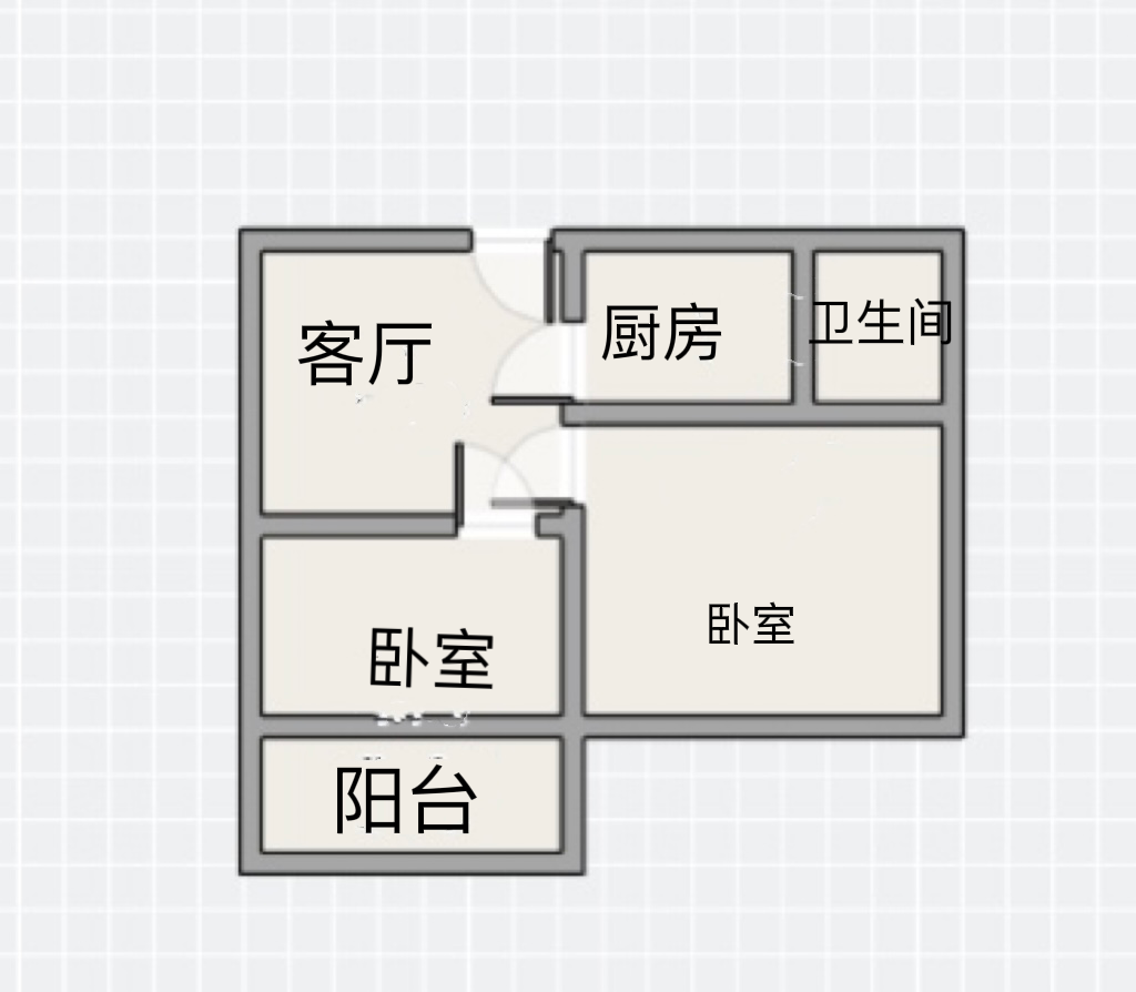 青年路新村 2室1厅1卫 54m&sup2;