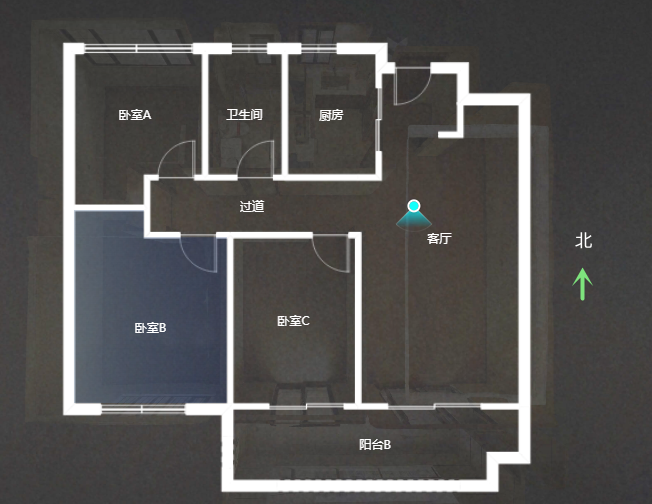 中创大都会 3室2厅1卫 98m&sup2;