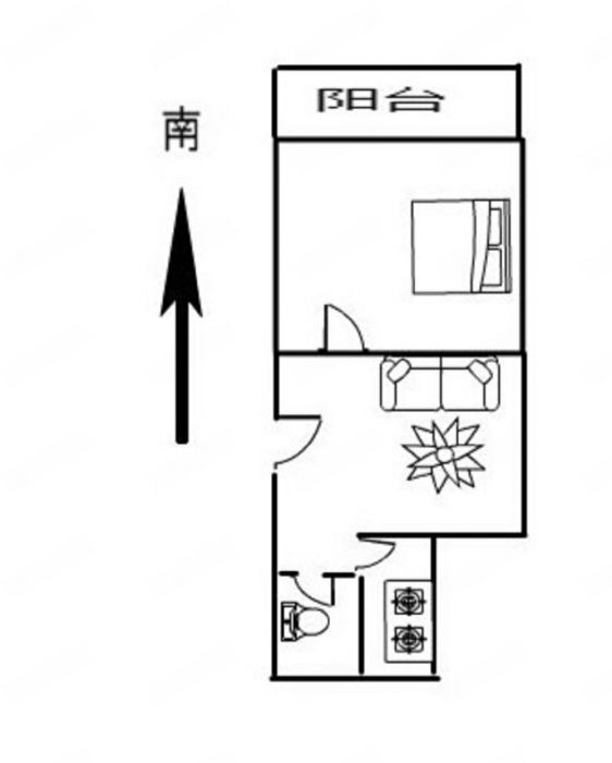 虹桥南村 1室1厅1卫 47m&sup2;