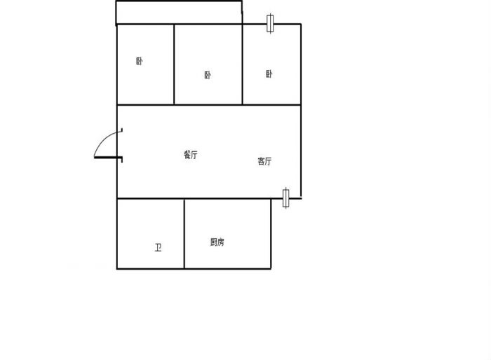 金鑫苑 3室2厅1卫 103m&sup2;
