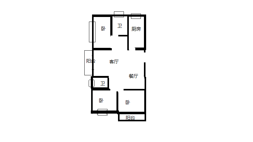 万濠星城 3室2厅2卫 128m&sup2;