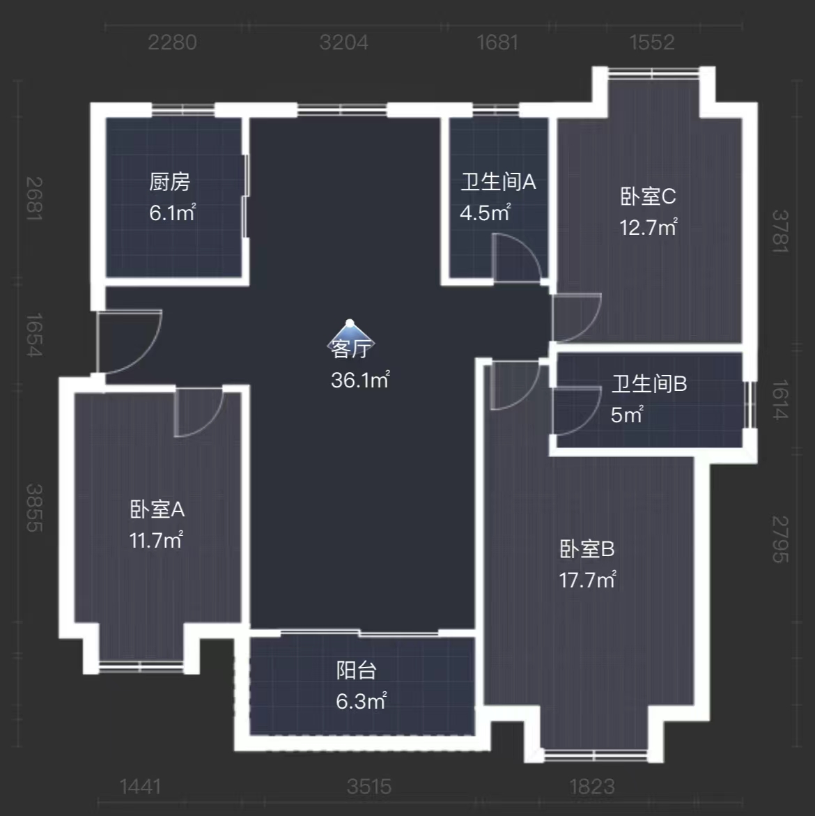 南通雅居乐花园 3室2厅2卫 127m&sup2;