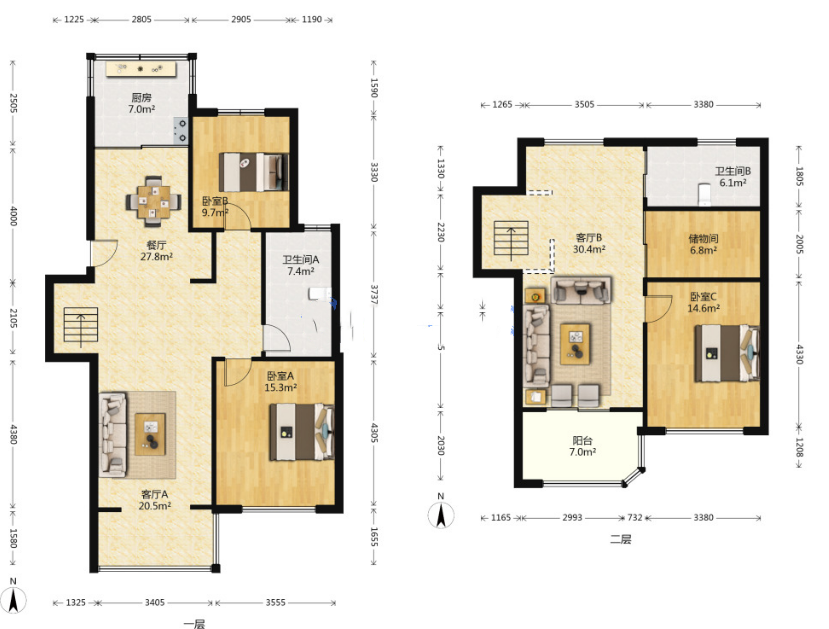 天润家园 5室3厅2卫 180m&sup2;