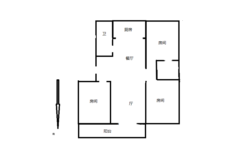 黎明花园 3室2厅1卫 130.00m&sup2;