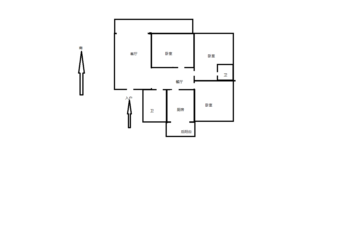 外滩小区 3室1厅1卫 131m&sup2;