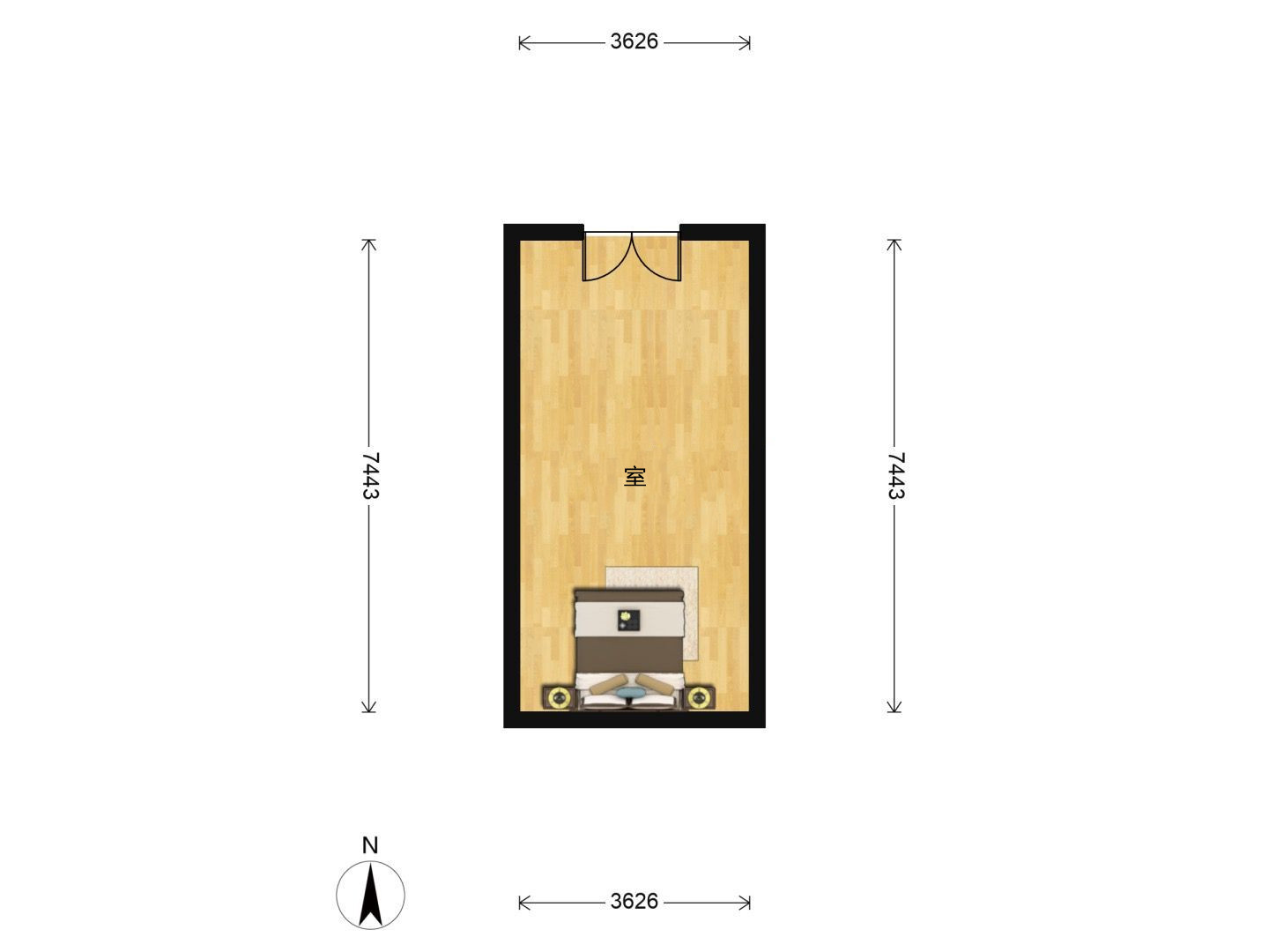 前景花苑 1室0厅0卫 33.45m&sup2;