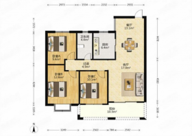 华强城 3室2厅1卫 104.00m&sup2;