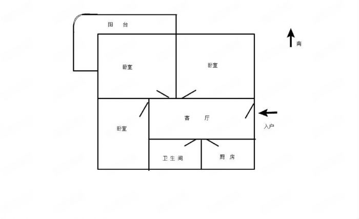 学田苑 3室1厅1卫 71m&sup2;