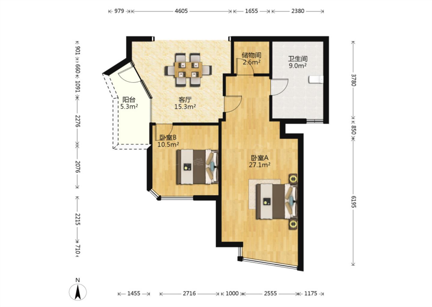 绿城玉兰公寓 4室2厅2卫 183.00m²
