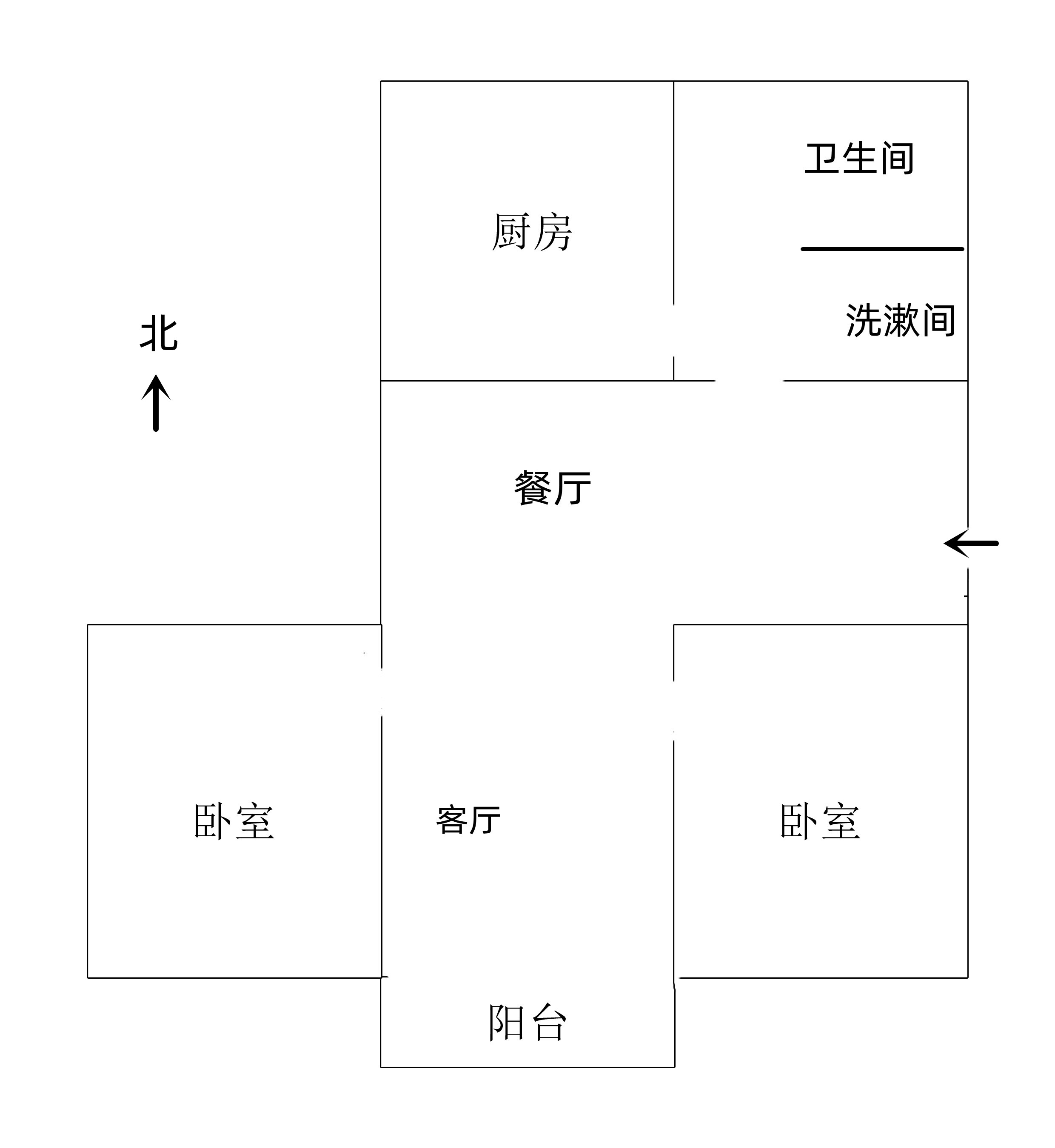 易家桥新村 3室2厅1卫 90.00m&sup2;