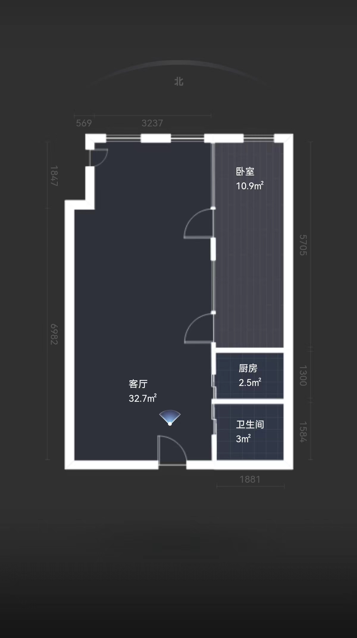 中侨大厦 1室1厅1卫 73.52m&sup2;