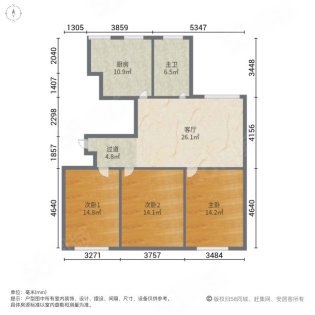 紫东南苑北区 3室2厅1卫 119.9m&sup2;