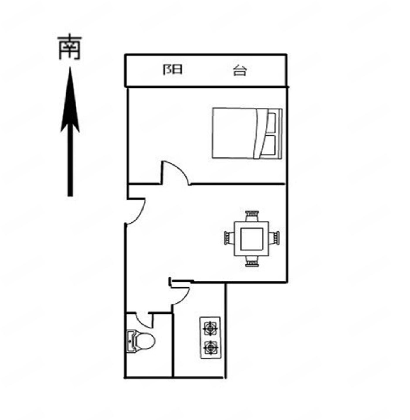 将军一园 1室1厅1卫 50.80m&sup2;