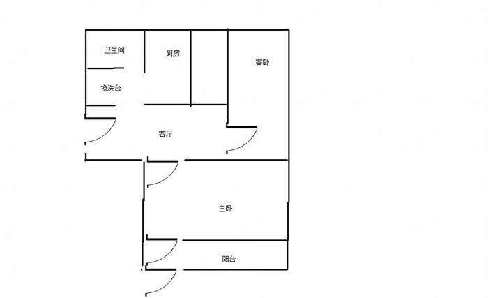 虹桥南村 2室1厅1卫 53.2m&sup2;