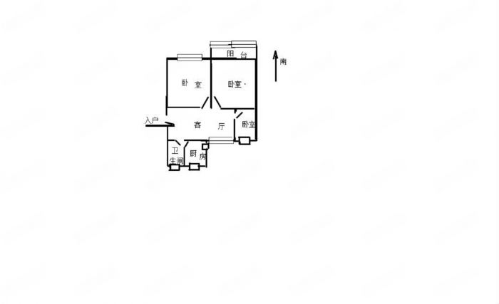 郭里园 3室1厅1卫 73.8m&sup2;