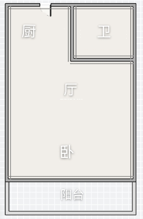 碧桂园云峯中心 1室1厅1卫 54.40m&sup2;