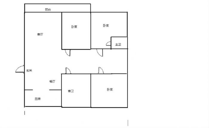 东昇花园 3室2厅1卫 135.6m&sup2;