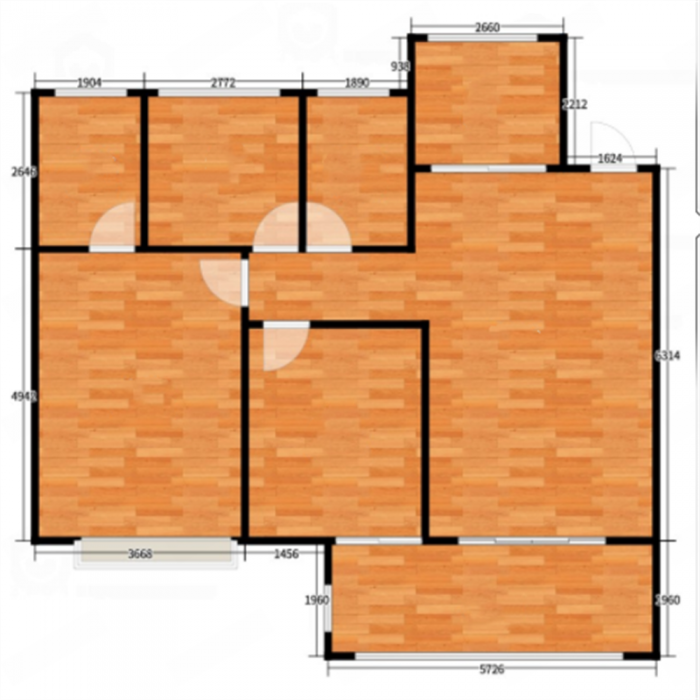 绿地新里城 3室2厅1卫 115m&sup2;