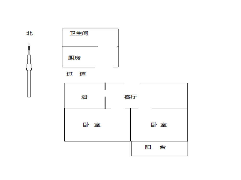 青年路新村 2室1厅1卫 50m&sup2;