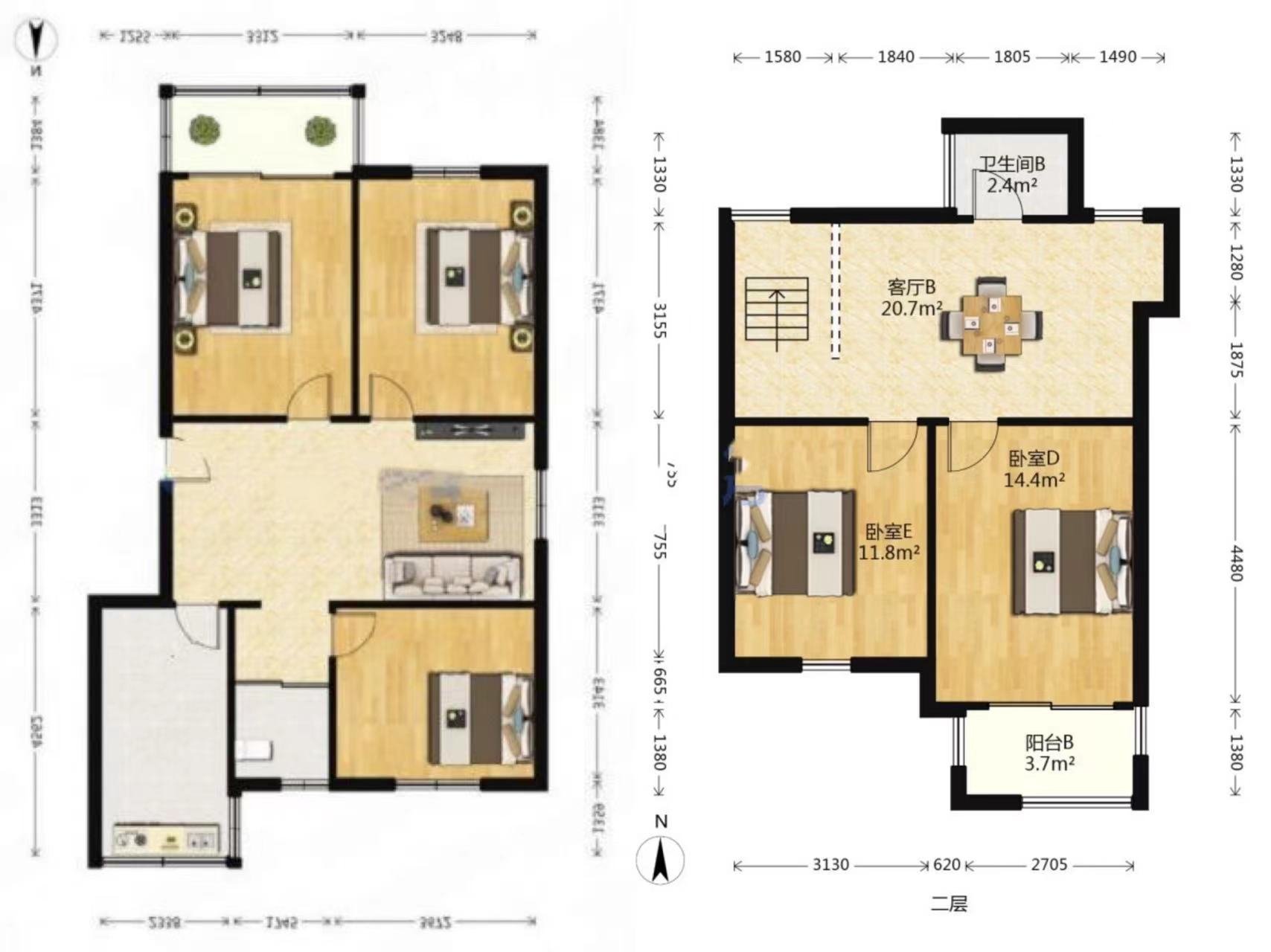 教育新村 5室2厅2卫 160m&sup2;