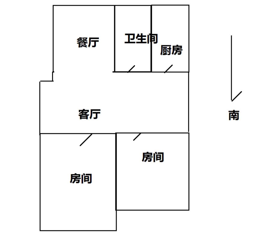 龙王桥新村 2室2厅1卫 91m&sup2;