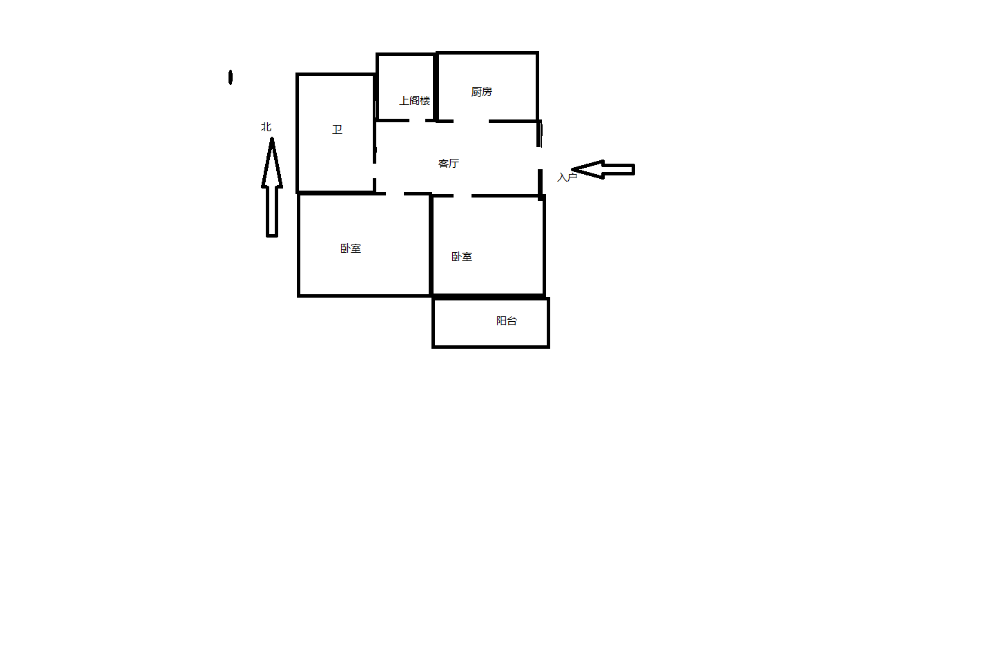 莘园路44号 2室1厅1卫 60m&sup2;