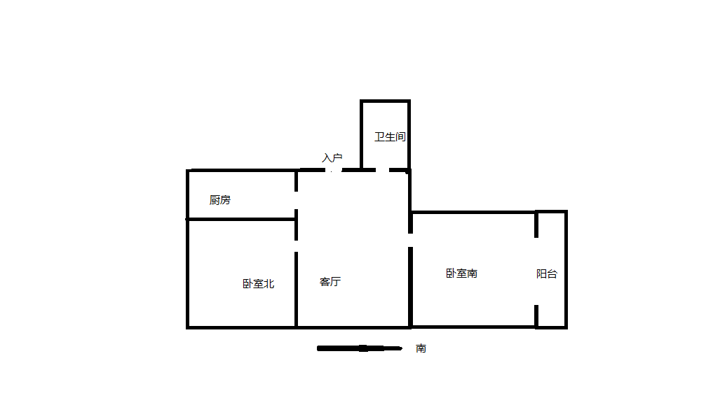 花园角 2室1厅1卫 70m&sup2;