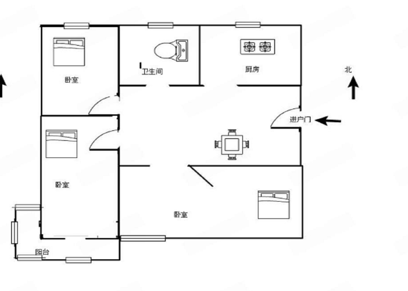 易家桥新村 3室1厅1卫 74m&sup2;