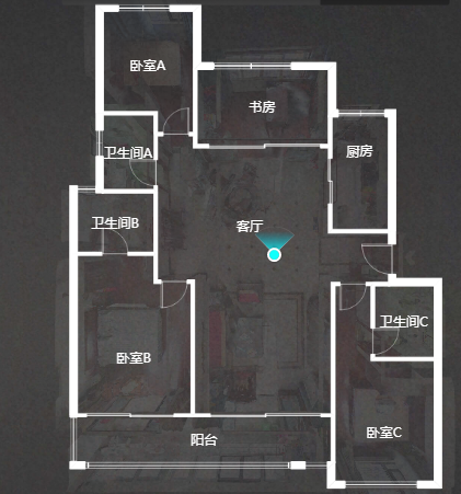 中海上林院 3室2厅2卫 140.00m&sup2;