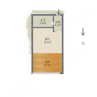 凤凰文化广场 1室2厅1卫 59.12m&sup2;