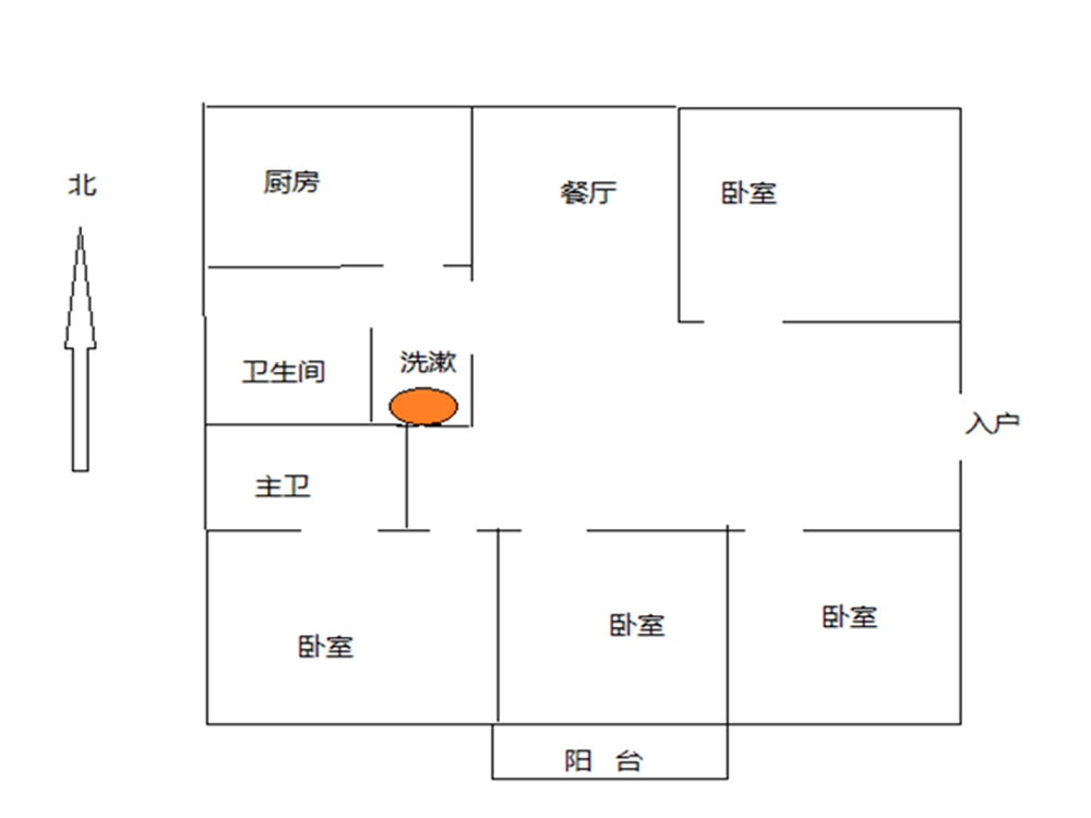 外滩小区 4室2厅2卫 143m&sup2;