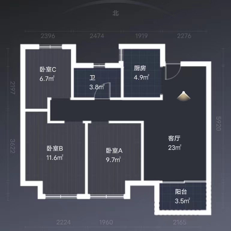绿地新里城 3室2厅2卫 116m&sup2;