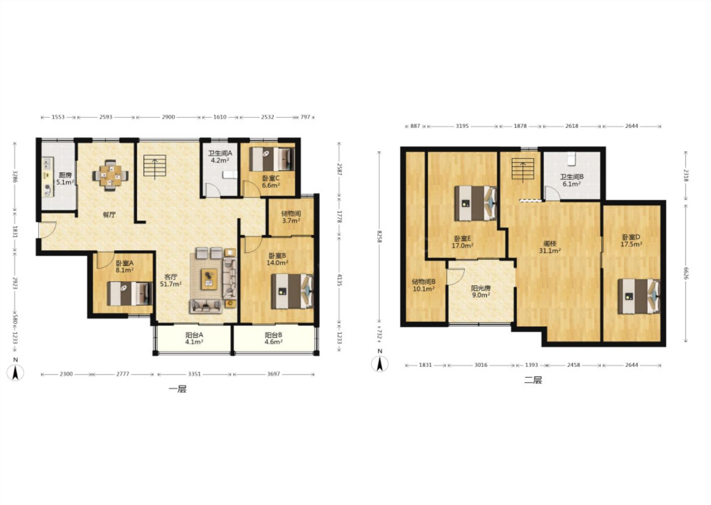 华强城 5室2厅2卫 185.8m&sup2;